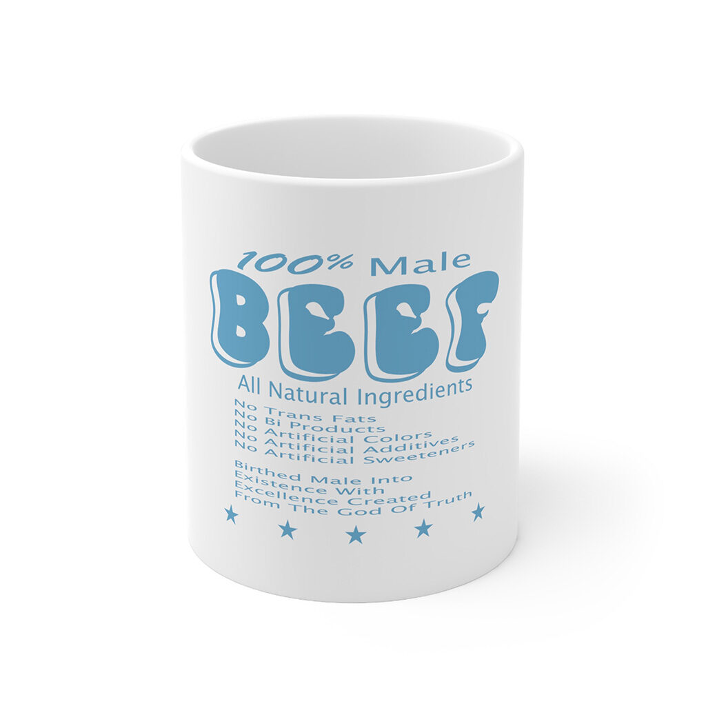 men mug 100% male BEEF